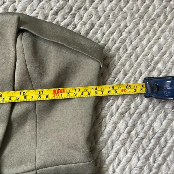 NBD Strapless Olive Tuxedo Mini Dress Off Shoulder Double Breasted - Picture 7 of 8